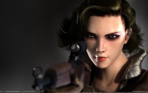 Velvet Assassin, sniper rifle, video games, girl