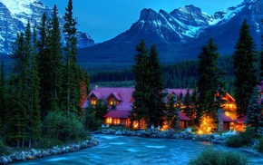 landscape, snowy peak