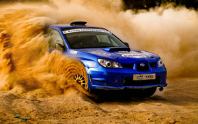 cars, sand, Subaru