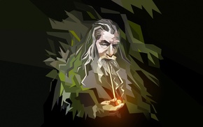 Gandalf, low poly, wizard, pipes