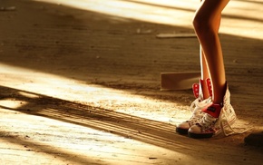 shadow, legs, Converse, unfastened, sneakers