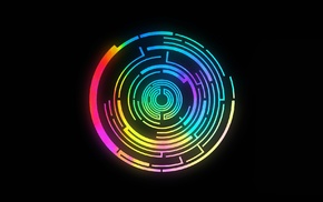 Pendulum, abstract, colorful, circle