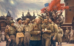 USSR, USA, army, World War II, soldier
