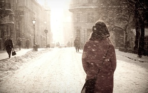 snow, girl
