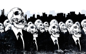 skull, skyline