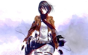 anime girls, Mikasa Ackerman, anime, Shingeki no Kyojin