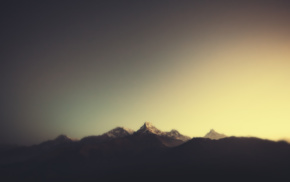 sunlight, mountain, minimalism