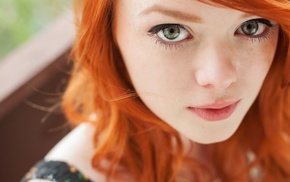 face, redhead, girl