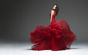 waist, dress, red, stunner, figure