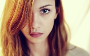 redhead, girl, face