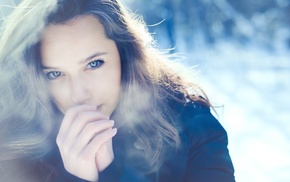 face, blue eyes, girl, long hair