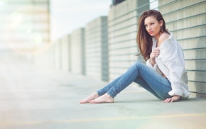 white tops, girl, brunette