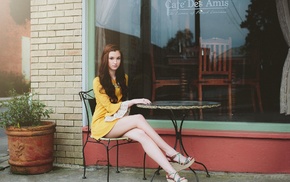 dress, redhead, girl