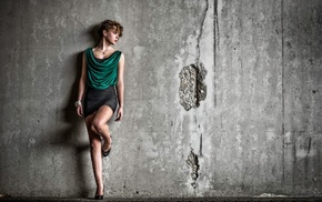 girl, looking away