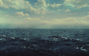 sea, nature, clouds, water