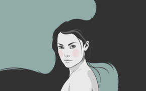 long hair, artwork