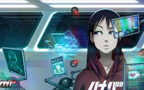 88 Girl, cyberpunk, interfaces, spaceship, original characters, futuristic
