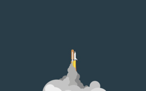 space shuttle, spaceship, minimalism, rockets