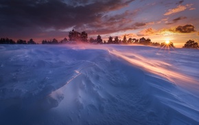 nature, snow