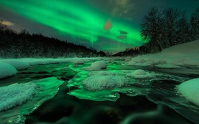 aurorae, sky, nature