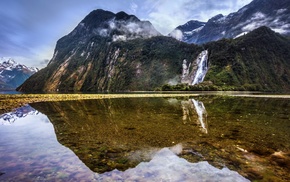 mountain, landscape, lake