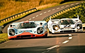 Porsche, Martini, 917, gulf, car, road