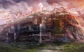 fantasy art, train