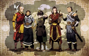 Sokka, Toph Beifong, Prince Zuko, Katara, Aang, Avatar The Last Airbender