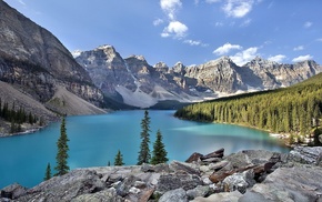 lake, nature