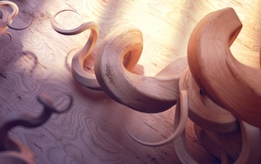Razer, wood, 3D, spiral