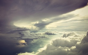 sea, clouds, sky, nature