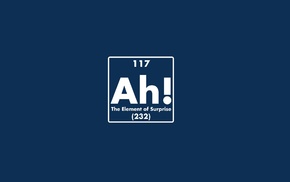 periodic table, simple background, artwork, humor, blue