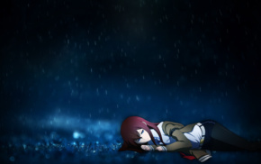 anime, Makise Kurisu, rain, SteinsGate, anime girls