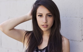 chloe gueit, brunette, girl, long hair, face