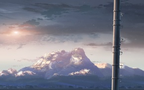 5 Centimeters Per Second, sunlight, Makoto Shinkai, mountain, anime