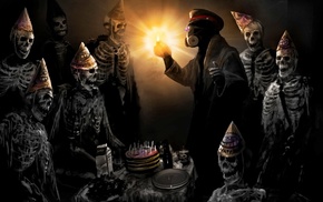 Romantically Apocalyptic, cakes, skeleton, candles, Vitaly S Alexius