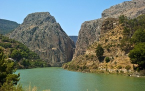 nature, mountain, lake