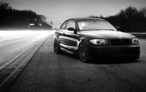black, track, cars, road, BMW