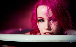 girl, pink hair