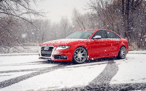 Audi, winter, cars, snow