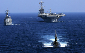gun, USA, submarine, ship, ocean