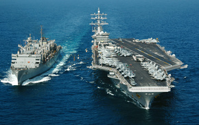 USA, ocean, helicopter, gun, jet fighter