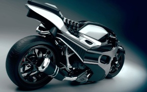 motorcycle, 3D, wheels