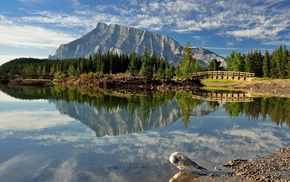lake, reflection, nature, landscape, Canada