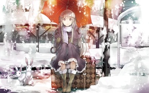 anime girls, umbrella, Yosuga no Sora, Kasugano Sora