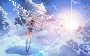 clouds, Hatsune Miku, anime girls, anime, Vocaloid