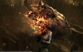 spontaneous combustion, umbrella