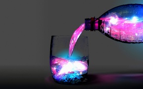 liquid, galaxy, bottles