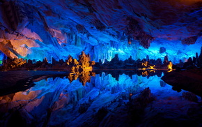 stunner, cave, reflection, China