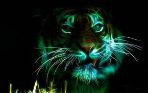 photoshop, 3D, tiger